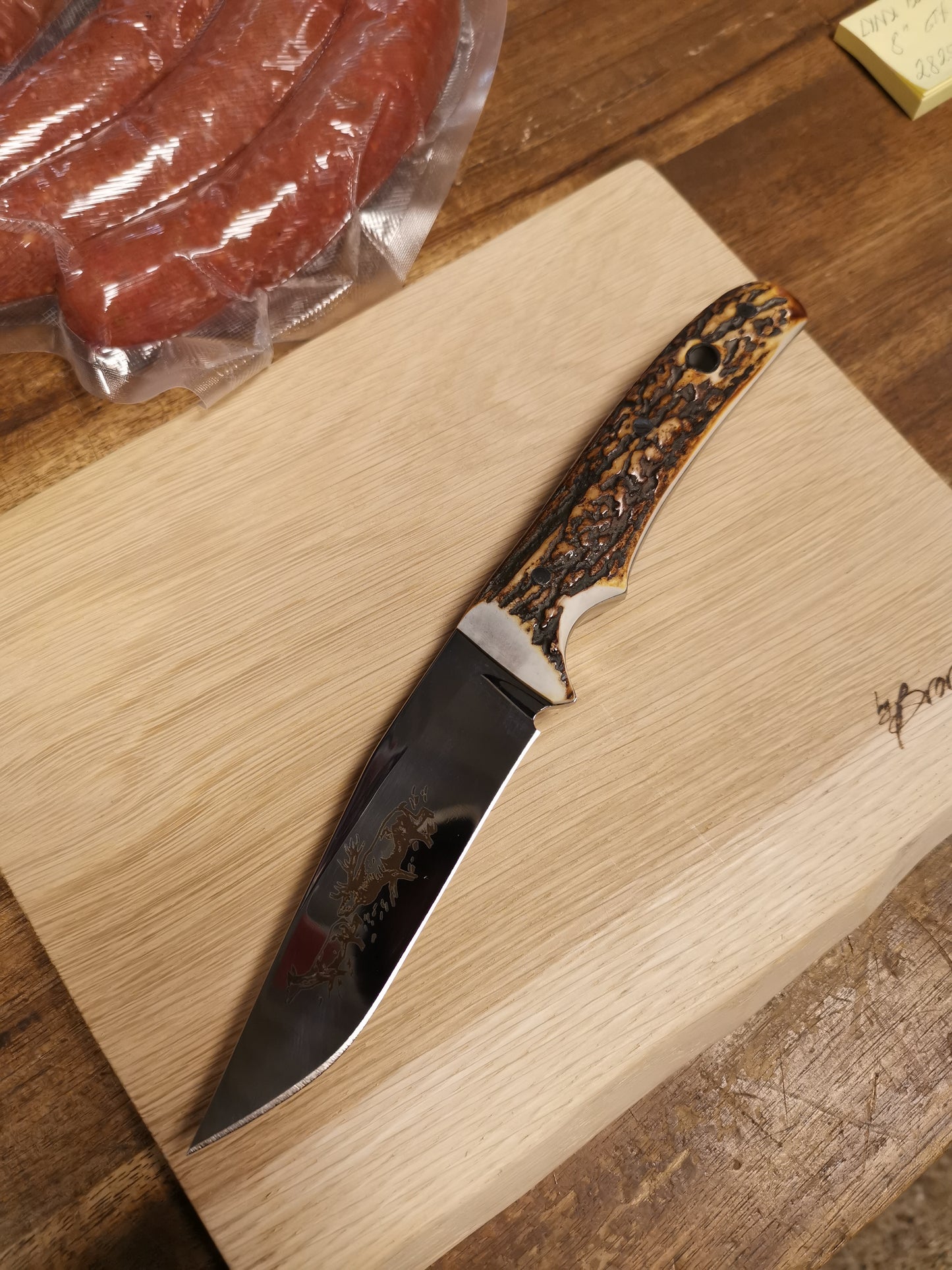 Jagtkniv med motiv